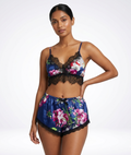 Floral Silky Flexible Bra Set – Soft Padded, Adjustable Straps, Breathable Comfort | Posheeda Libaas