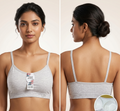 Women's Seamless Padded Bra – Wire-Free Comfort | Adjustable Straps | Free Size