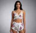 Floral Silky Flexible Bra Set – Soft Padded, Adjustable Straps, Breathable Comfort | Posheeda Libaas