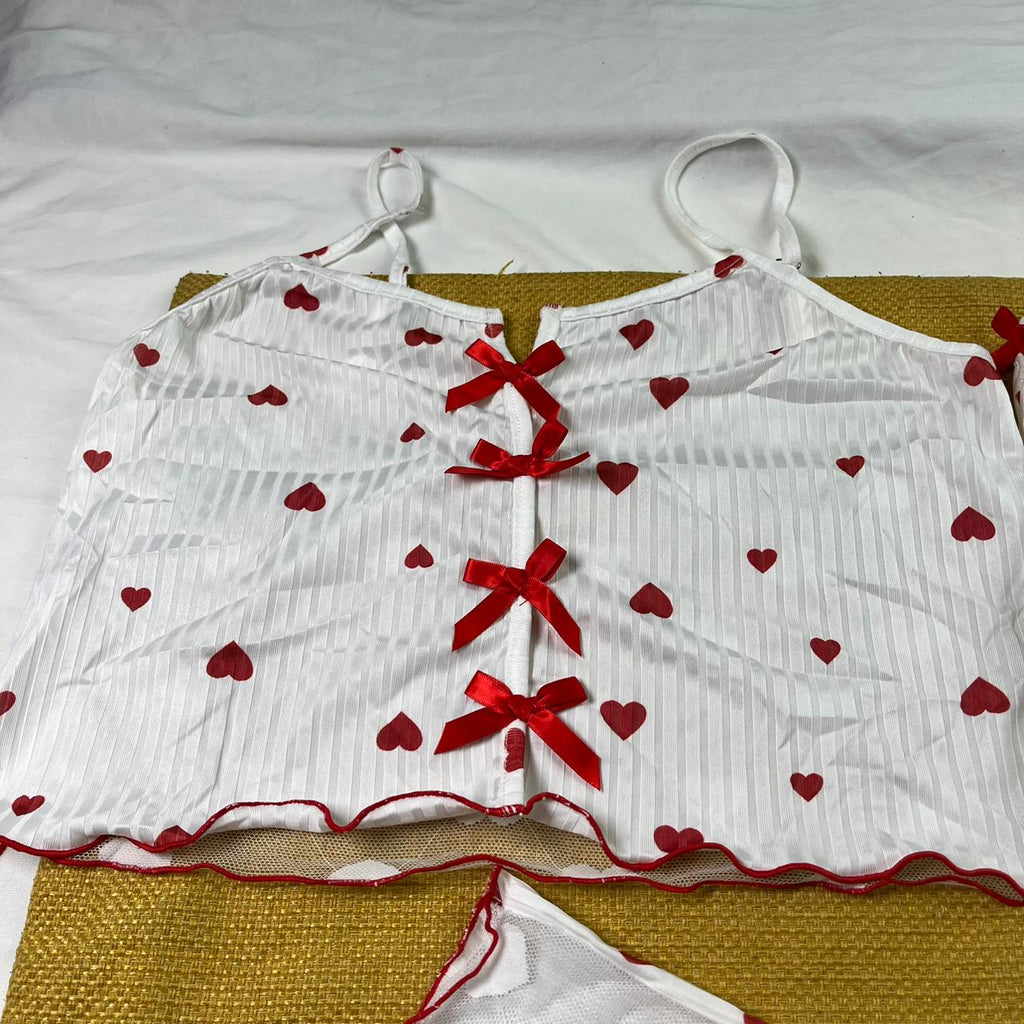 Posheeda Libaas Cupid Hearts Romantic Night Suit – Soft Stretchable Women's Sleepwear Set