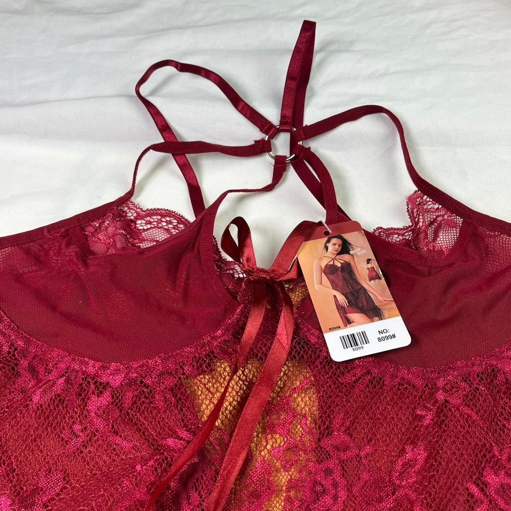 Red Lace Lingerie Set – Soft Floral Lace Bra & Panty, Adjustable Straps, Comfortable Fit | Posheeda