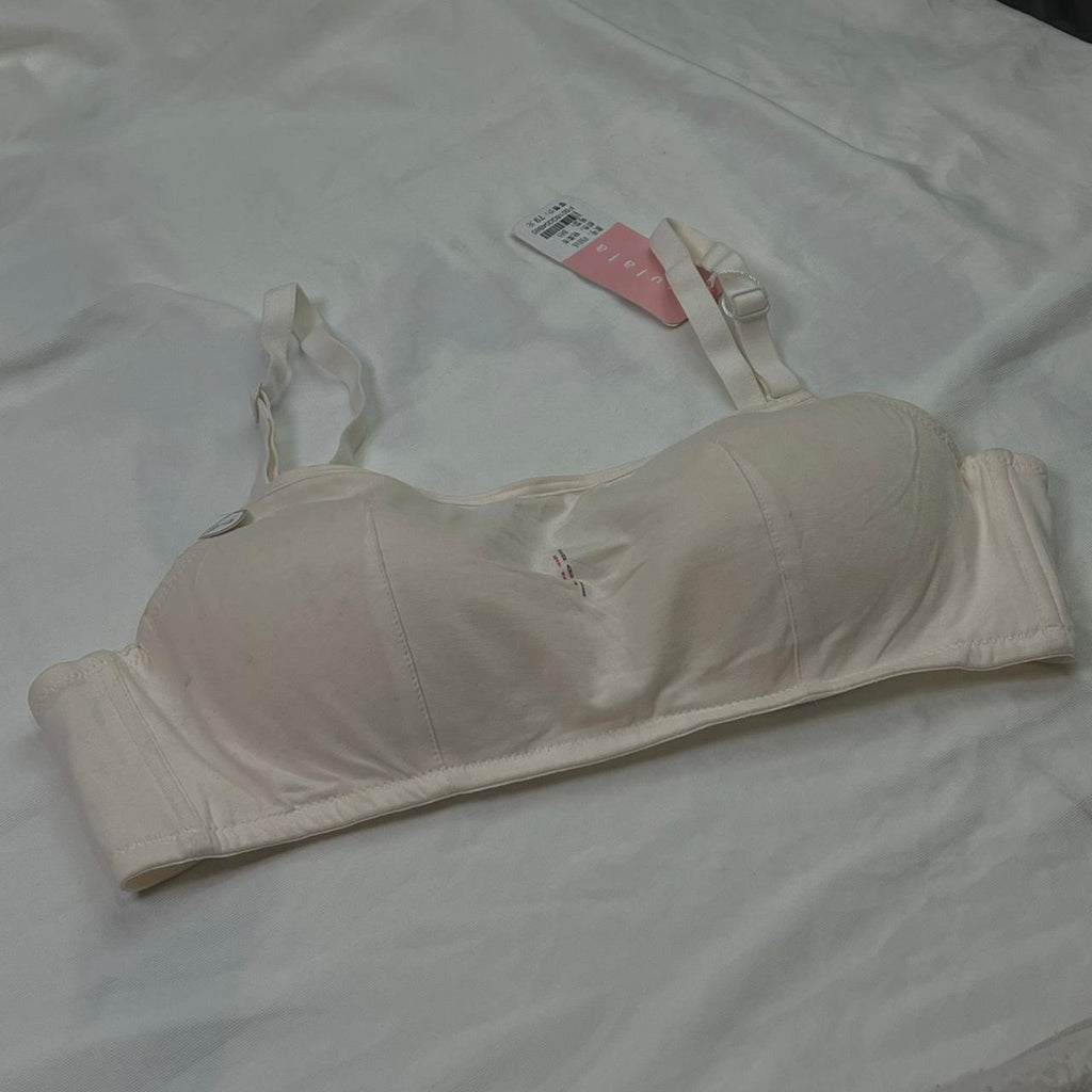 Nude Comfort Bra – Soft Fixed Padding, Wire-Free, Hook Closure, Adjustable Straps
