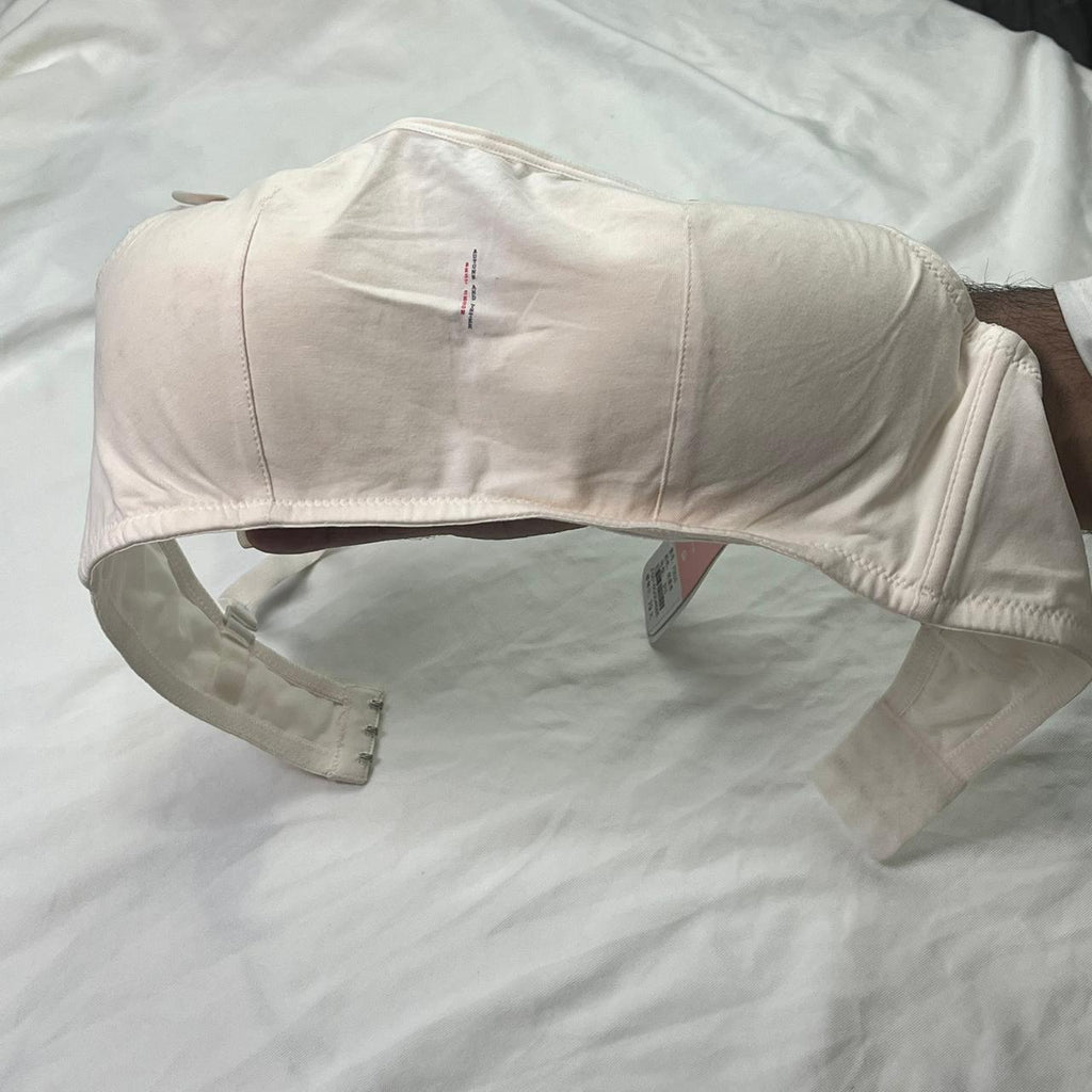Nude Comfort Bra – Soft Fixed Padding, Wire-Free, Hook Closure, Adjustable Straps