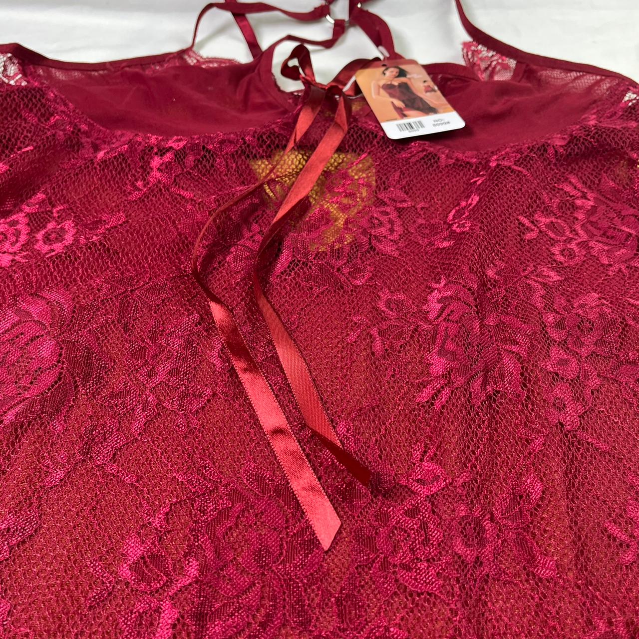 Red Lace Lingerie Set – Soft Floral Lace Bra & Panty, Adjustable Straps, Comfortable Fit | Posheeda